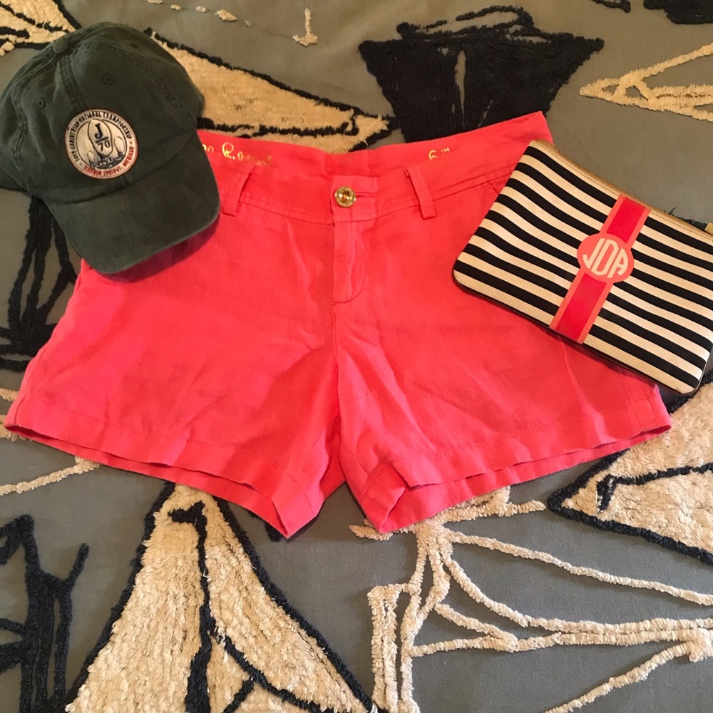 Hot Pink Lilly Pulitzer Linen Shorts
